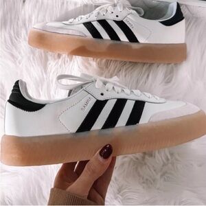 Adidas Women's SAMBA White and Black Sneakers